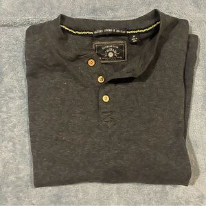 Vintage 1946 Men's Dark Gray Henley Shirt